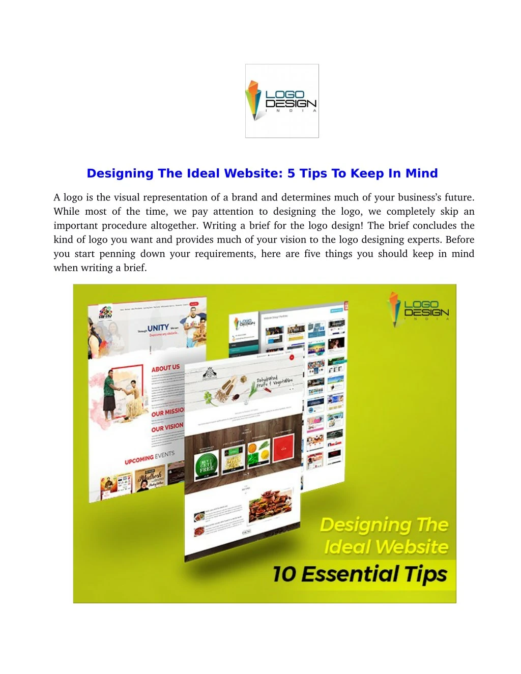 designing the ideal website 5 tips to keep in mind