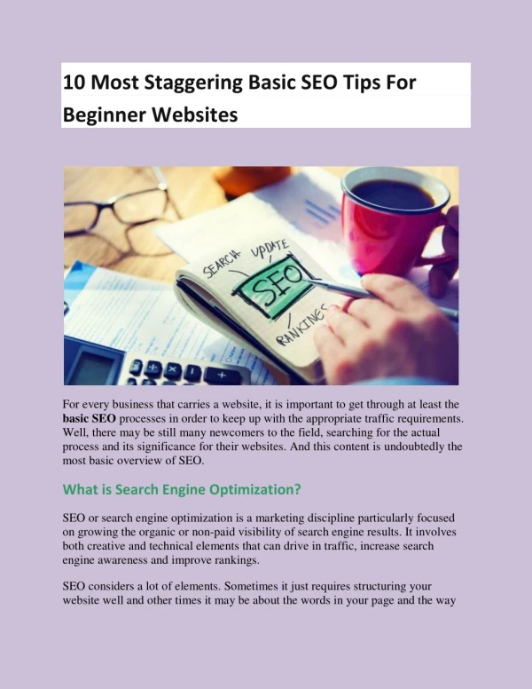 10 Most Staggering Basic SEO Tips For Beginner Websites