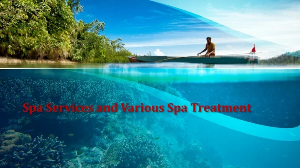 Spa Services and Various Spa Treatment