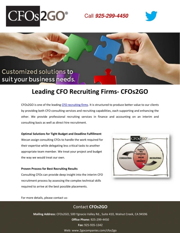 Leading CFO Recruiting Firms- CFOs2GO