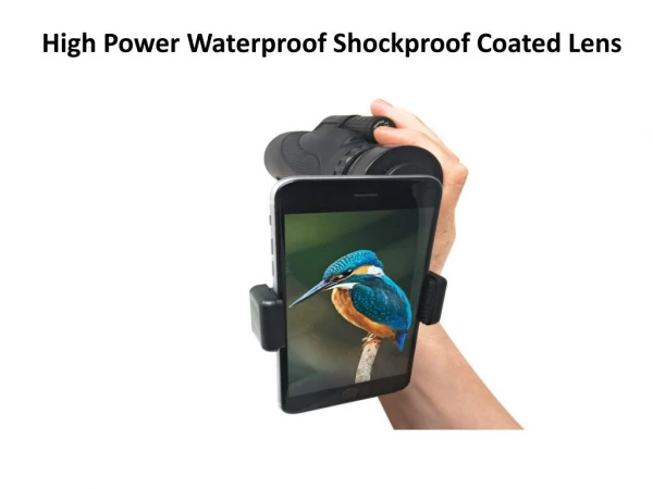 Smartphone Telephoto Lens Monocular 12X50 High Power Waterproof Shockproof Coated Lens
