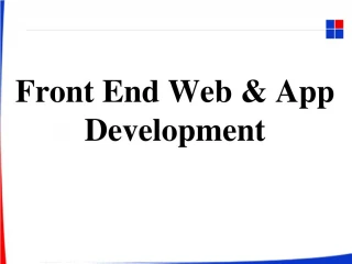 Front End Web & App Development - slide 1