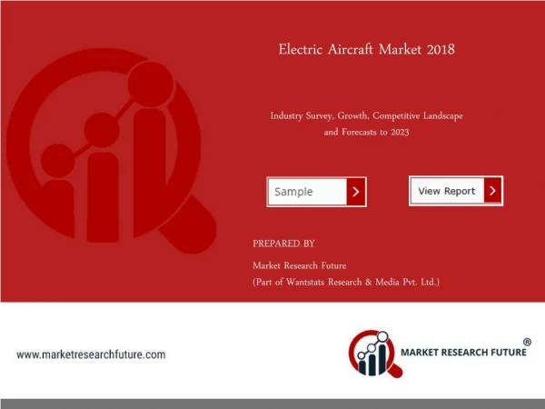 Electric Aircraft Market Research Report – Forecast to 2023