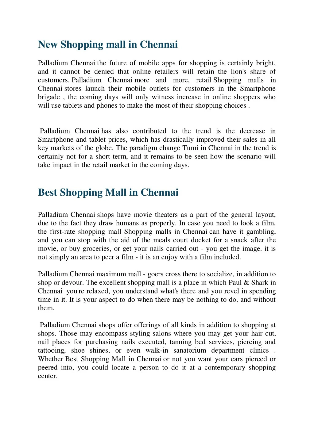 new shopping mall in chennai palladium chennai