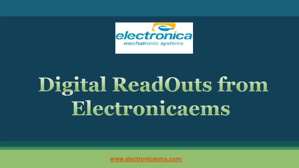 digital readouts from electronica ems