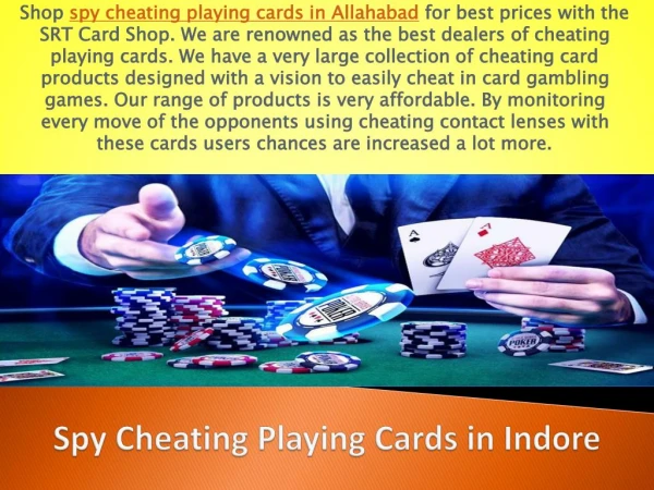 Popular range of spy cheating playing cards in Allahabad