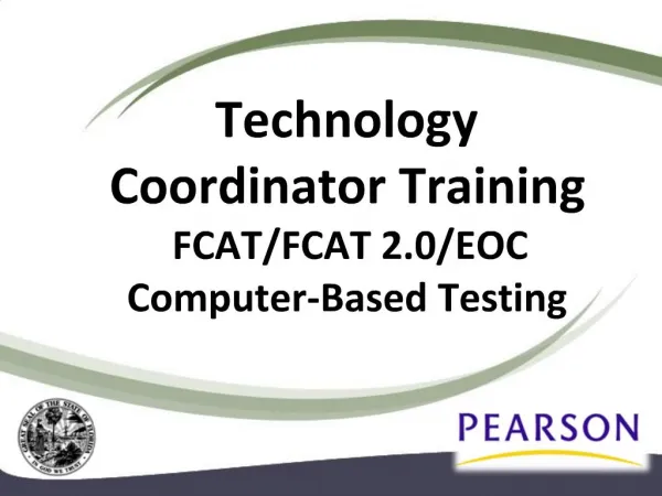 Technology Coordinator Training FCAT