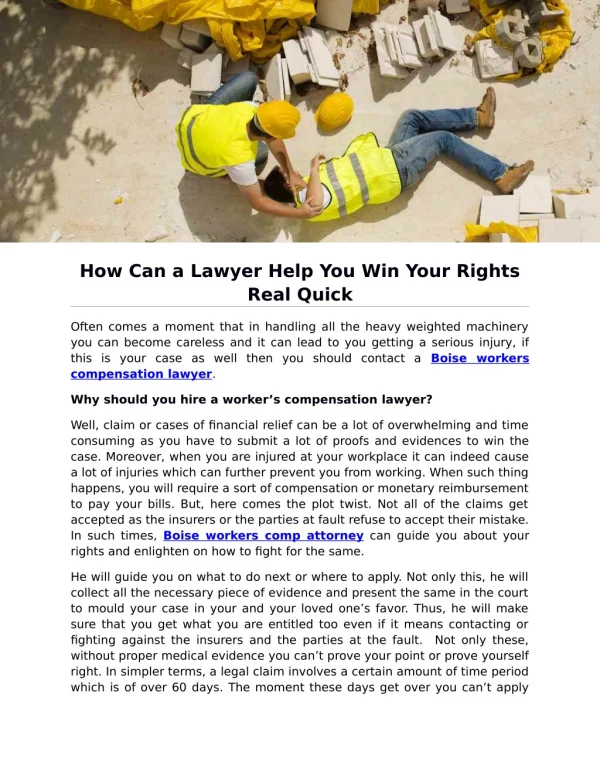 How Can a Lawyer Help You Win Your Rights Real Quick