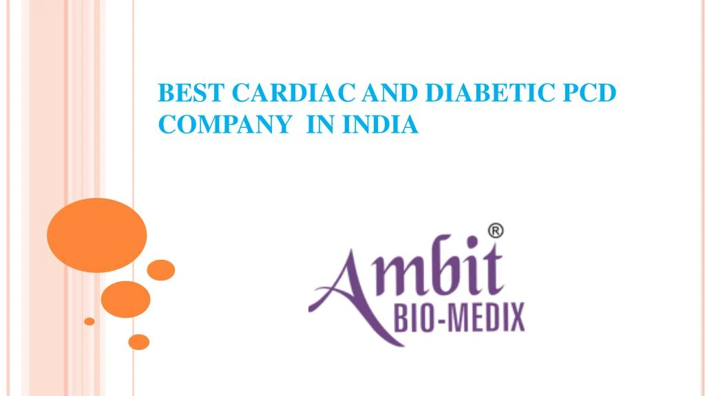 best cardiac and diabetic pcd company in india