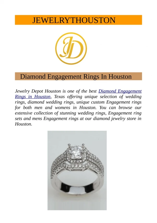 Diamond Engagement Rings In Houston