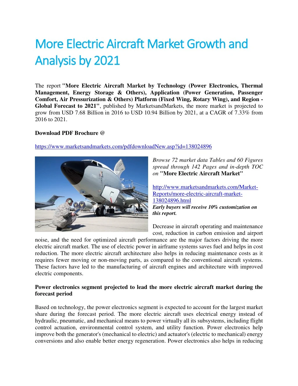 more electric aircraft market growth and more