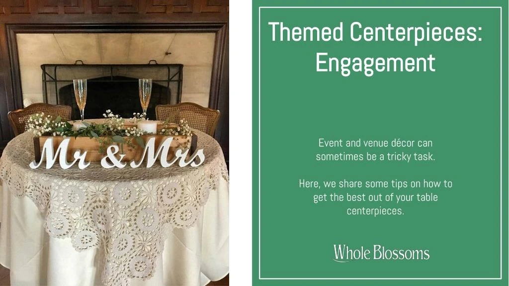 themed centerpieces engagement