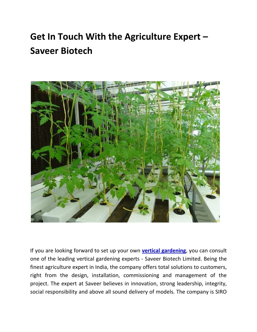 get in touch with the agriculture expert saveer