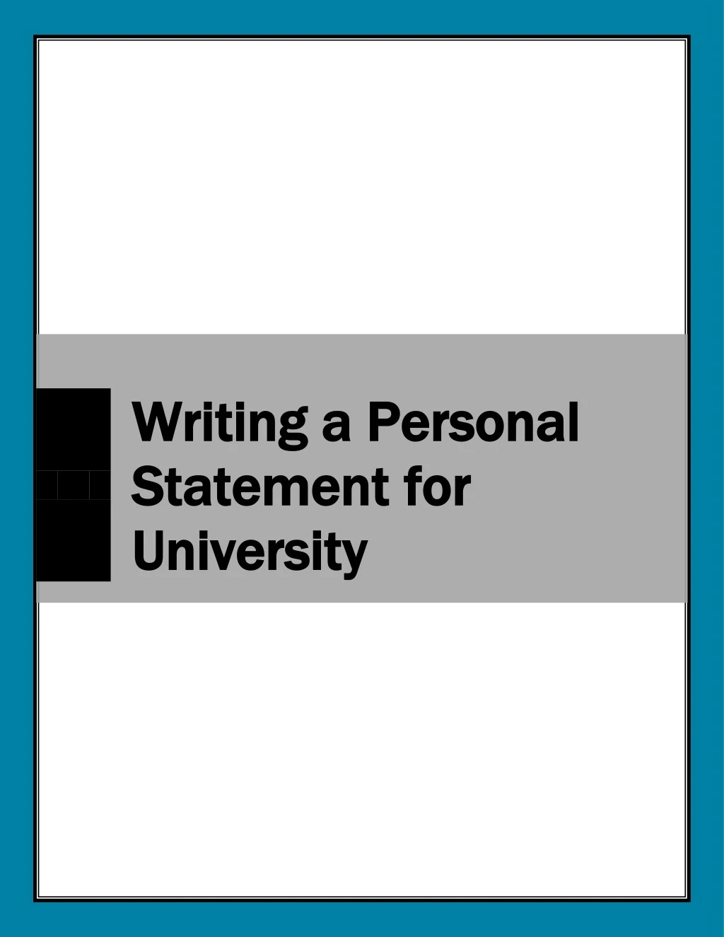 writing a personal writing a personal statement