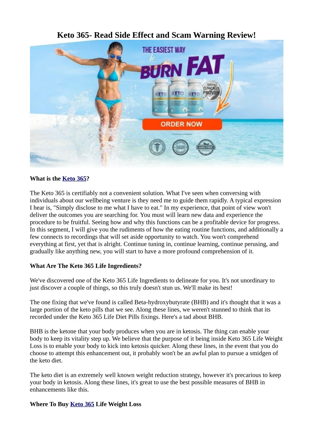 keto 365 read side effect and scam warning review