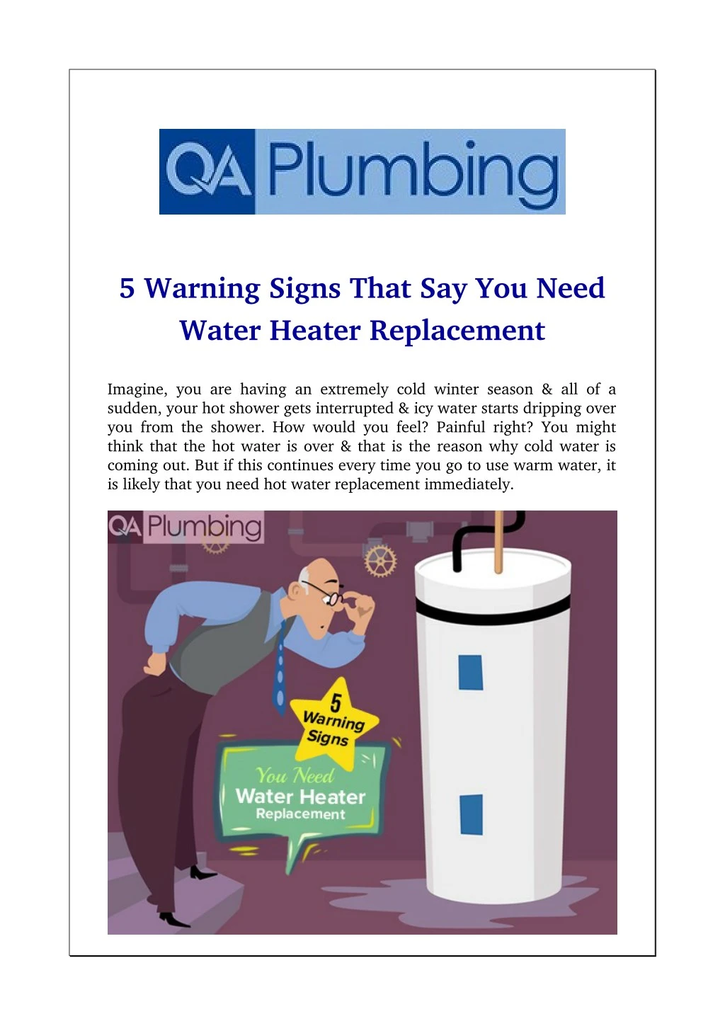 5 warning signs that say you need water heater