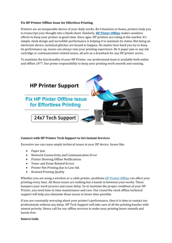 Fix HP Printer Offline Issue for Effortless Printing