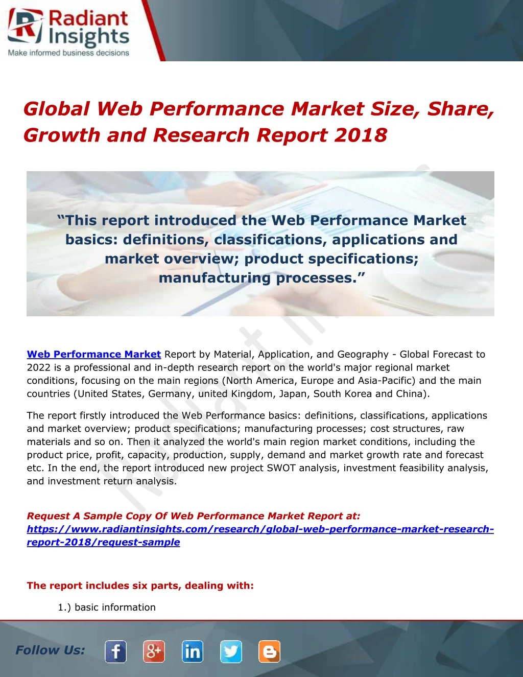 global web performance market size share growth
