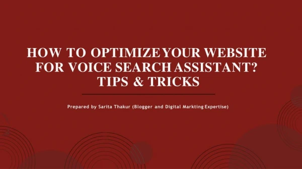 How To Optimize Your Website For Voice Search Assistant? Tips & Tricks