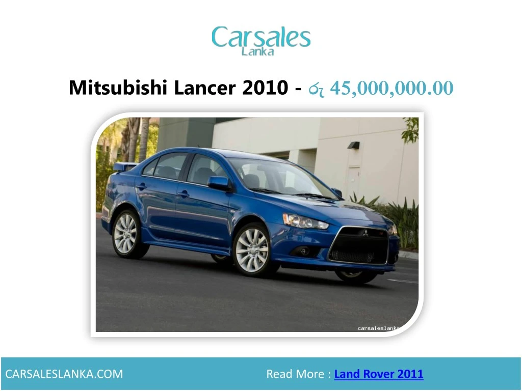 mitsubishi lancer 2010 45 000 000 00