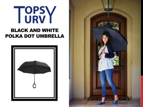 Black And White Polka Dot Umbrella