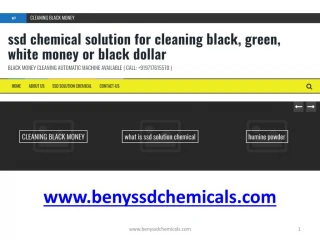 SSD Chemical Solution - slide 1