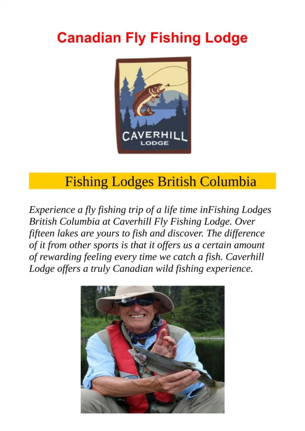 Fishing Lodges British Columbia