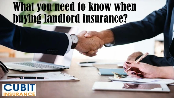 What you need to know when buying landlord insurance?