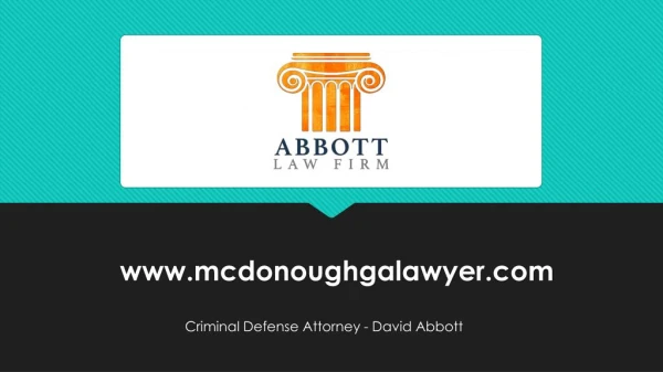 Criminal Defense Attorney McDonough
