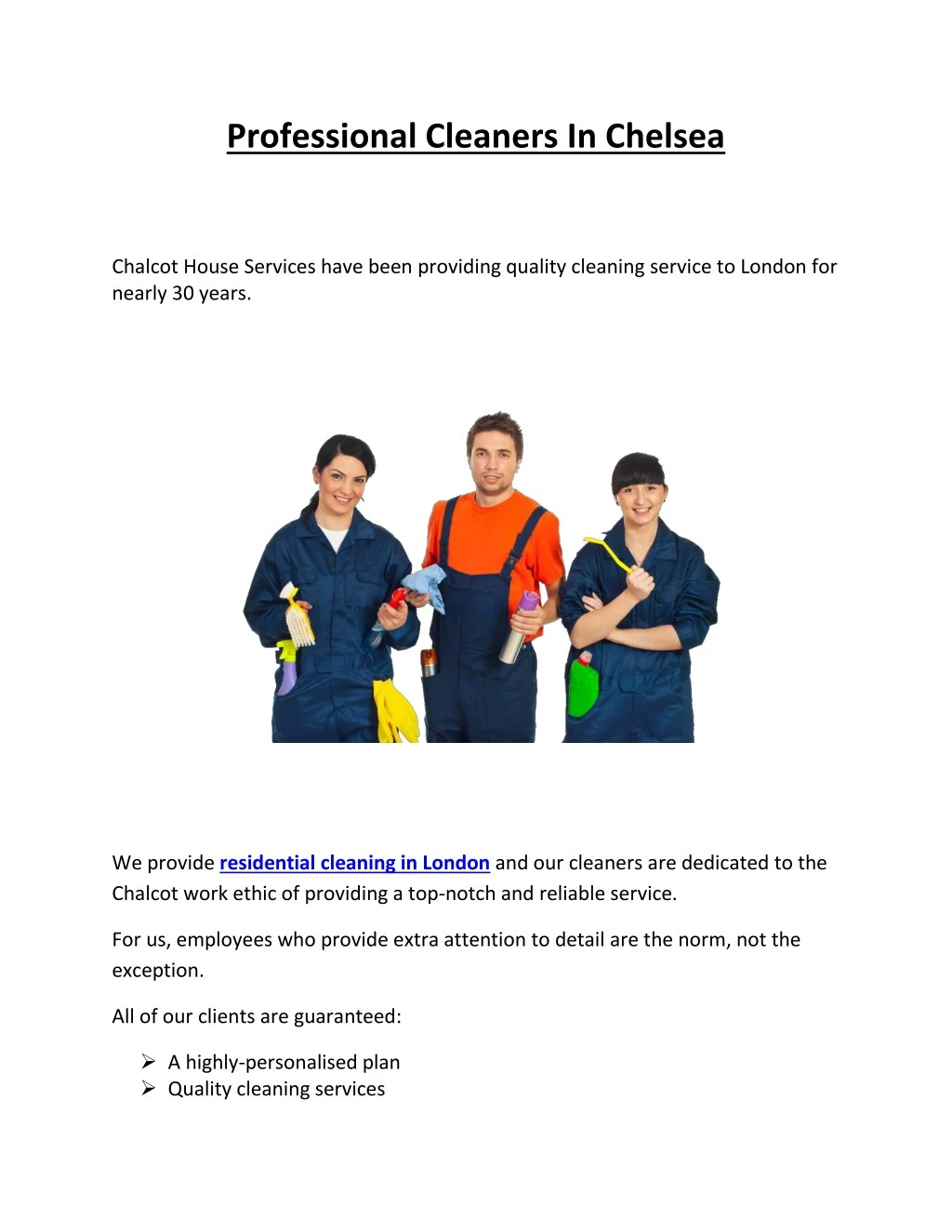 professional cleaners in chelsea chalcot house