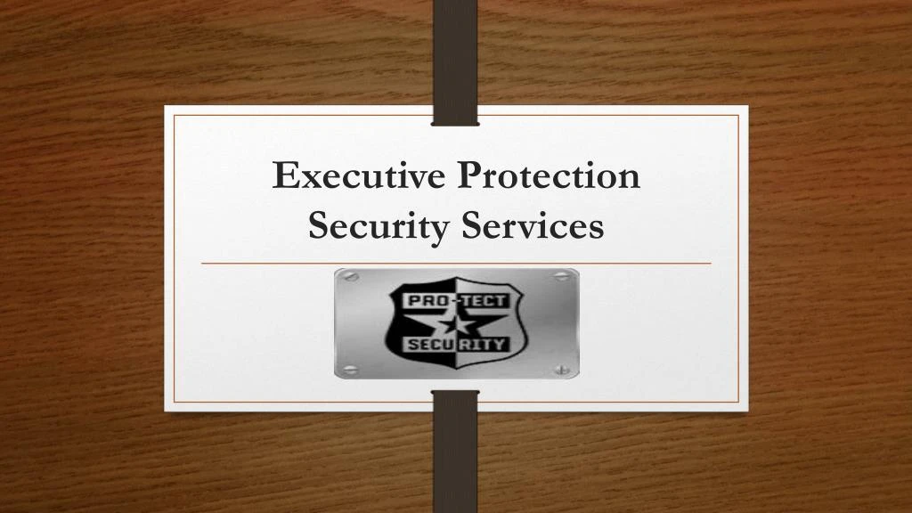 executive protection security services