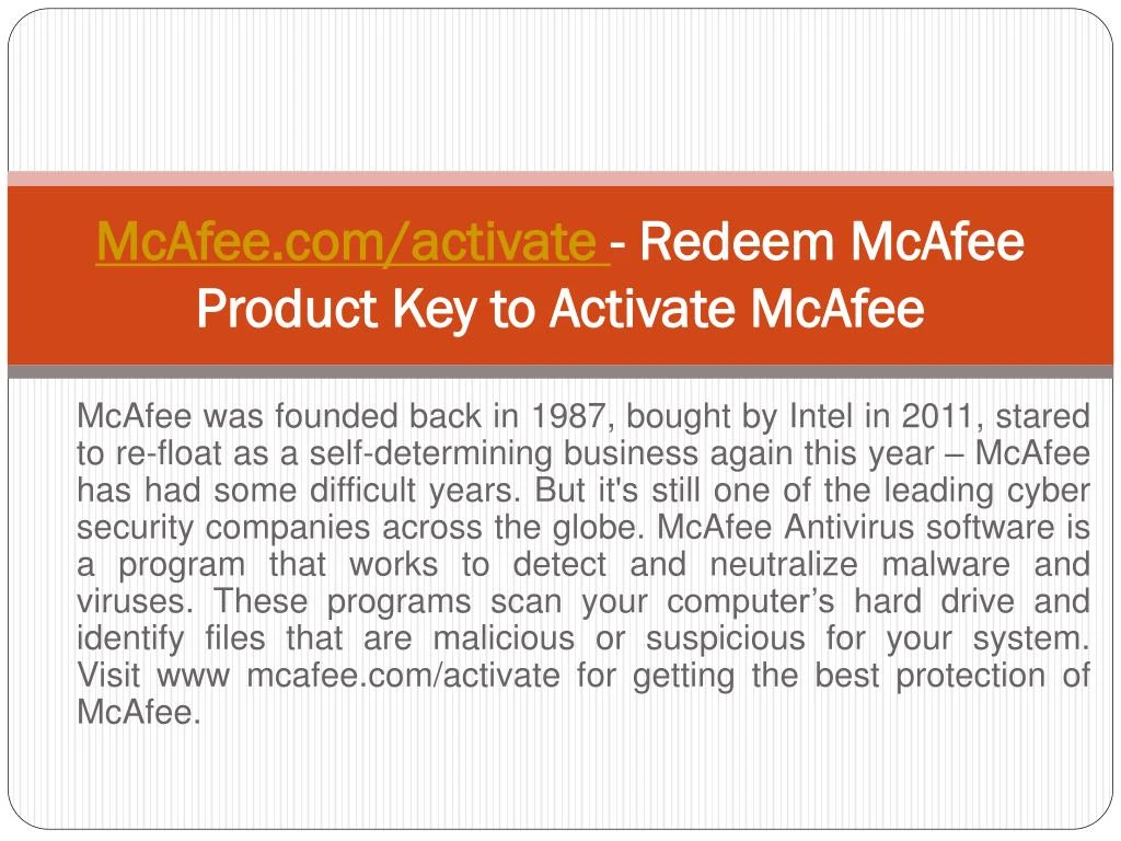 mcafee com activate redeem mcafee product key to activate mcafee