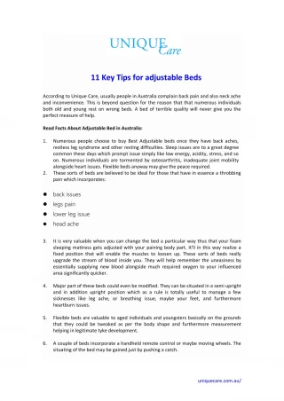 11 Key Tips for adjustable Beds