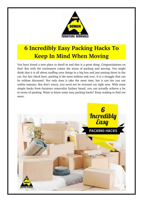 6 Incredibly Easy Packing Hacks To Keep In Mind When Moving