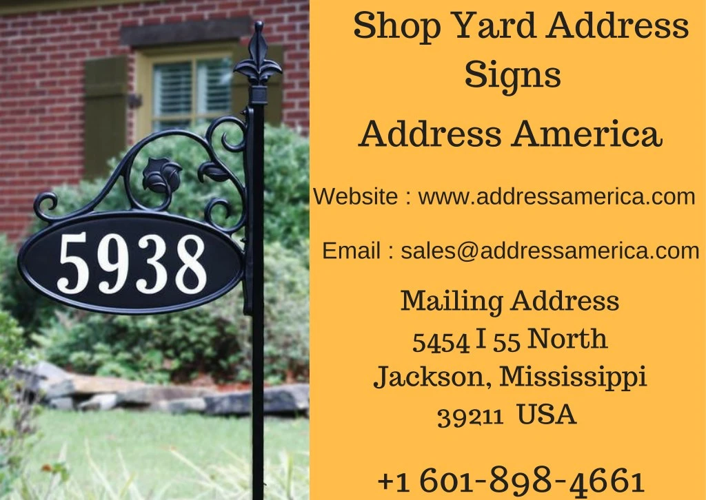 shop yard address signs address america