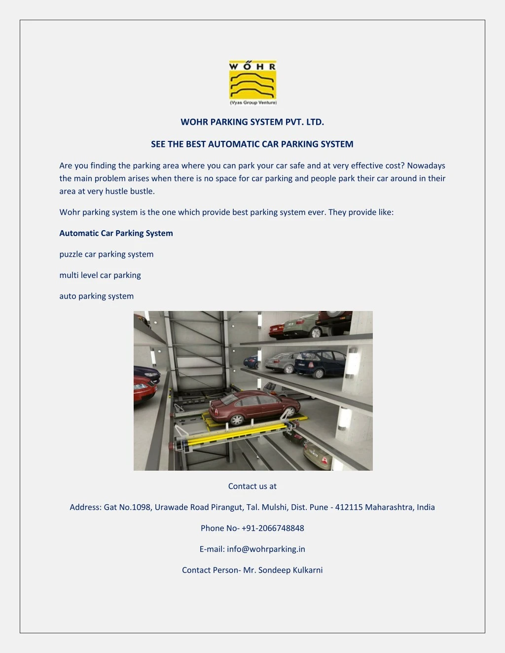 wohr parking system pvt ltd