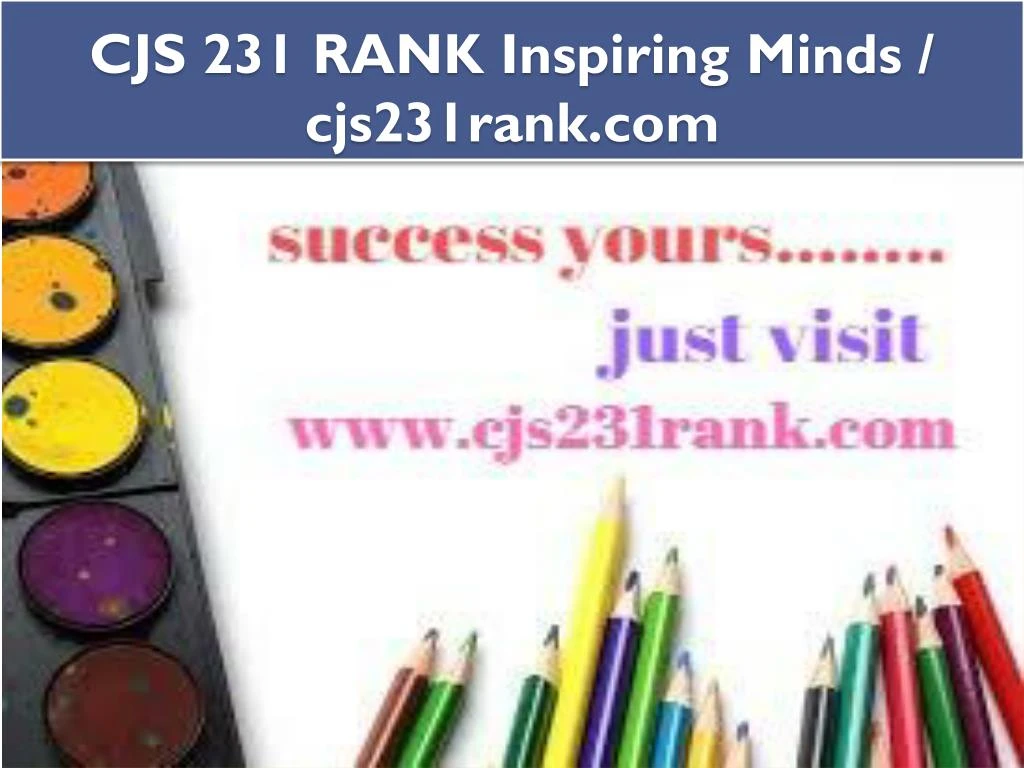 cjs 231 rank inspiring minds cjs231rank com