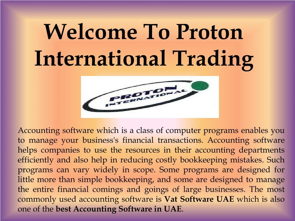 welcome to proton international trading fzc