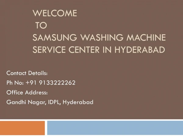 Samsung Washing Machine Service center in hyderabad