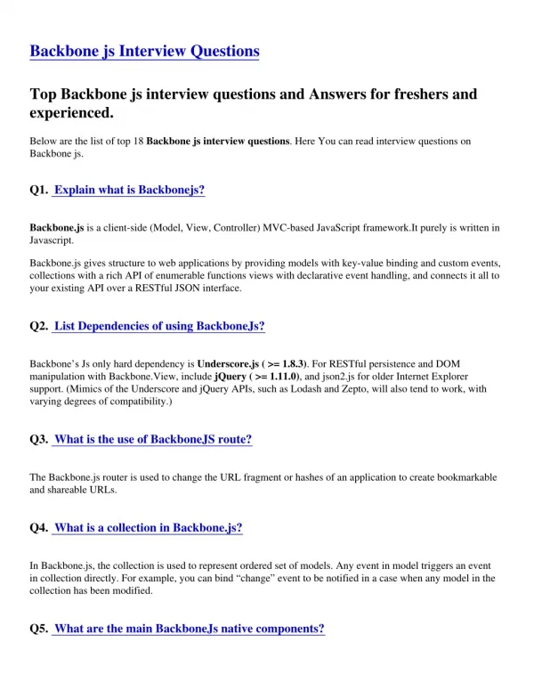 Backbone js Interview Questions-Pdf