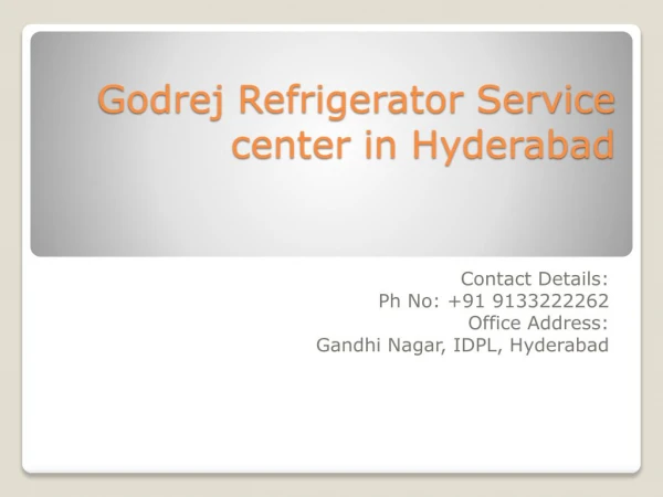 Godrej refrigerator service center in Hyderabad