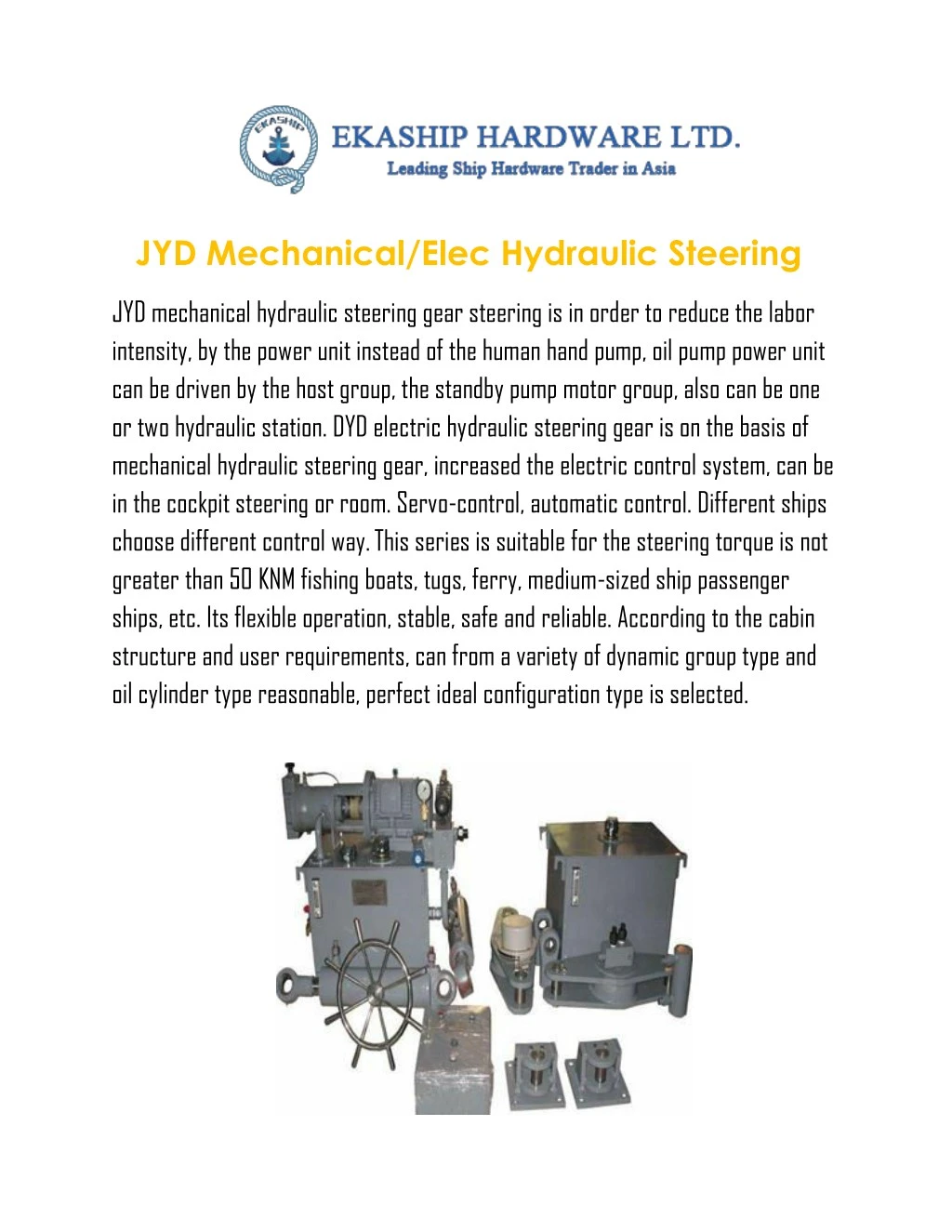 jyd mechanical elec hydraulic steering