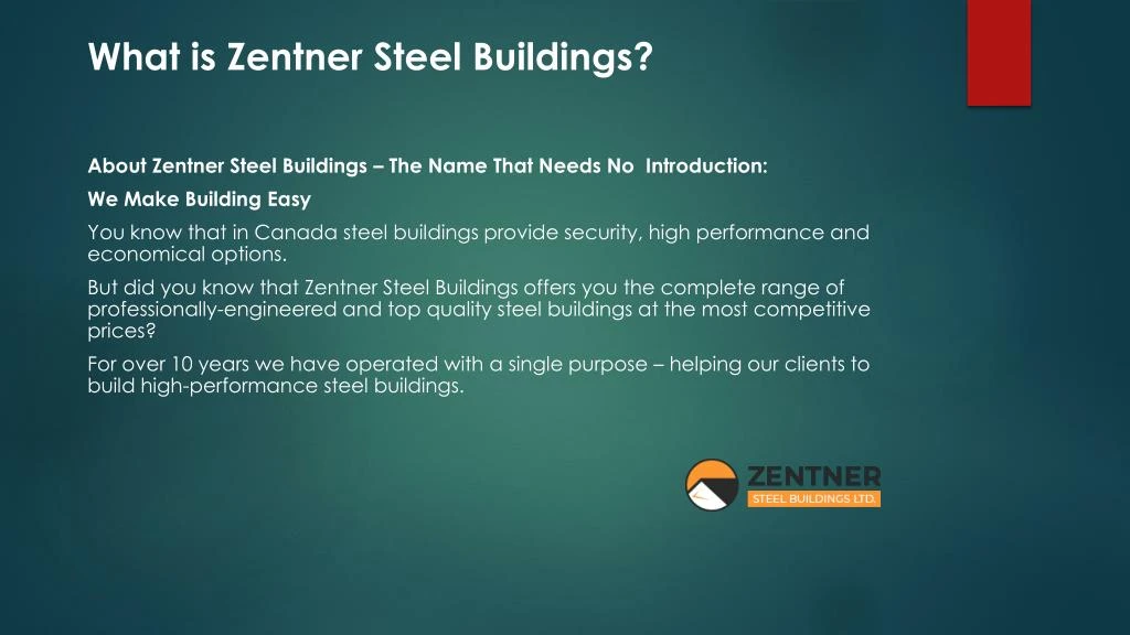 what is zentner steel buildings