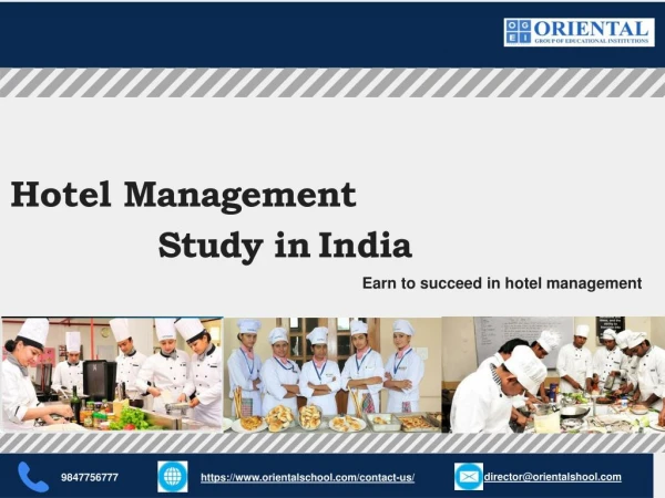 Hotel management Study in India