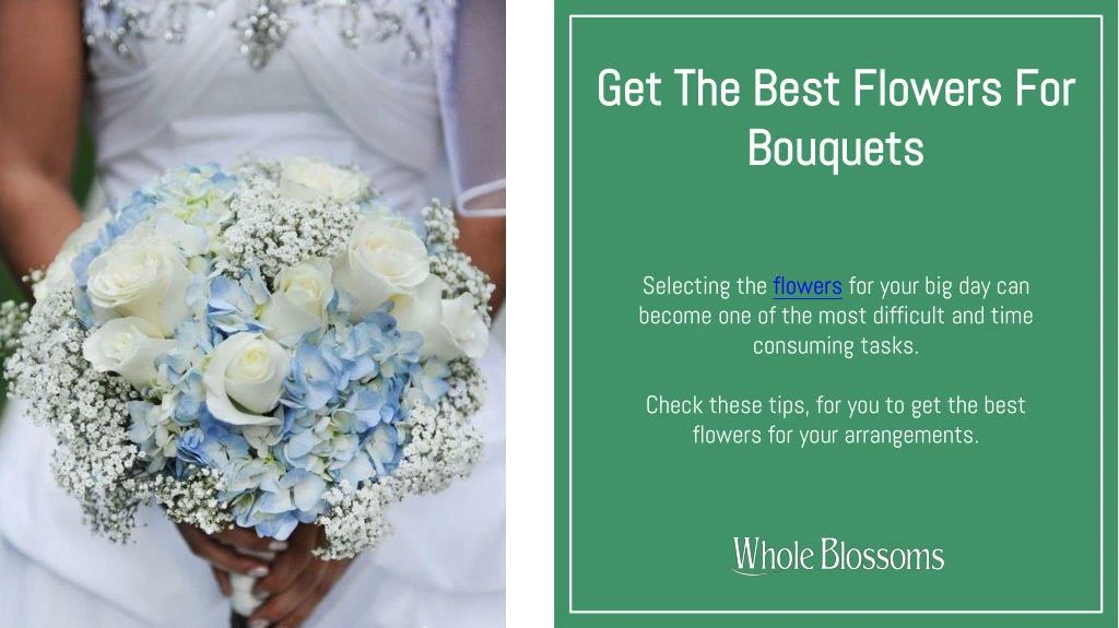 get the best flowers for bouquets