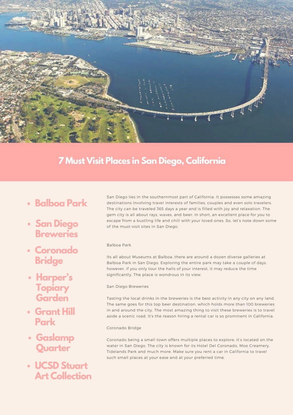 7 must visit places in san diego california