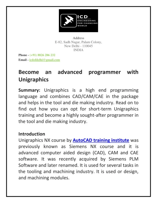 Become an advanced programmer with Unigraphics