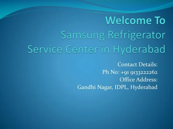 Samsung refrigerator service center in Hyderabad
