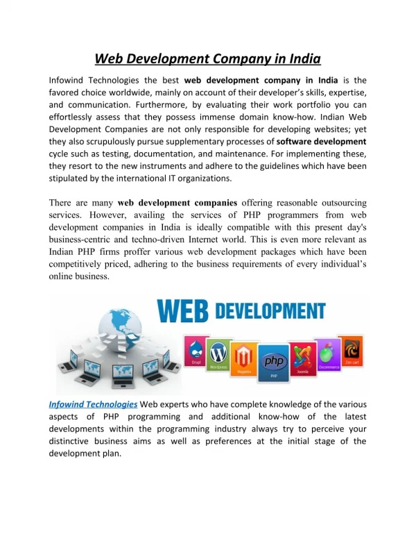 Web Development Company in India