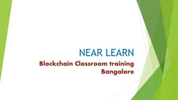 Blockchain training course Bangalore
